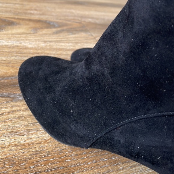 Tory Burch Laila Over the Knee Black Suede Boots - Picture 12 of 15